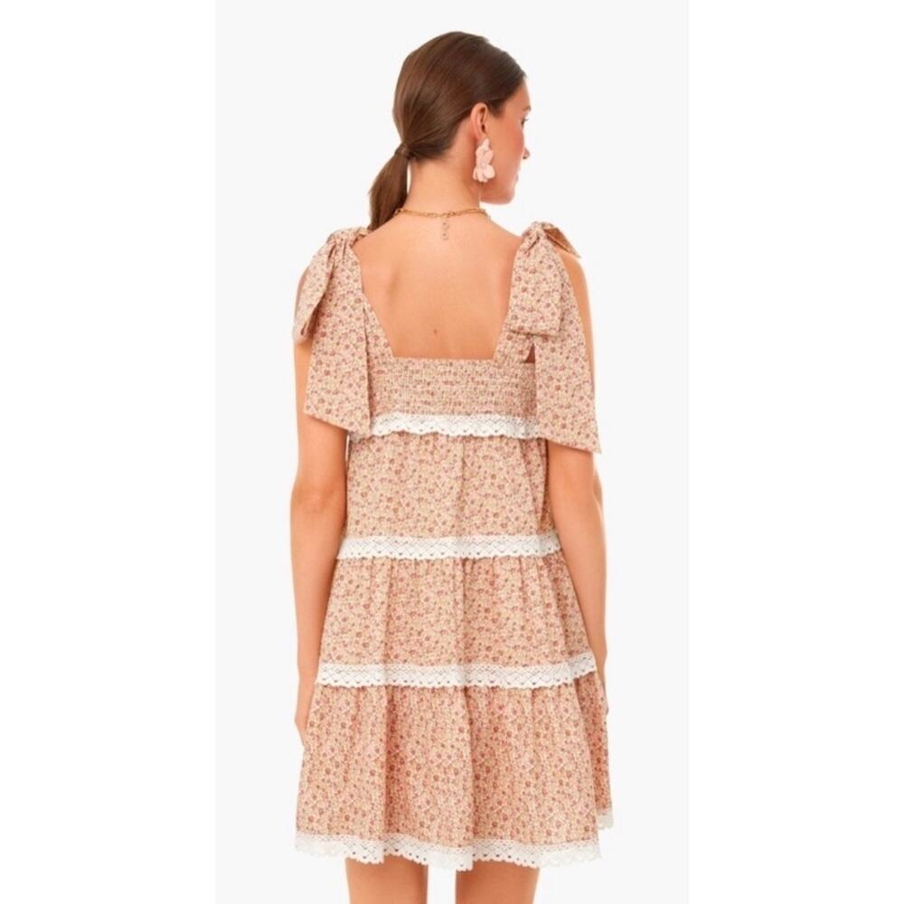 Hyacinth House Tuckernuck Floral Bow Tellie Tiered Lace Smocked Dress Sz XL - Picture 4 of 13